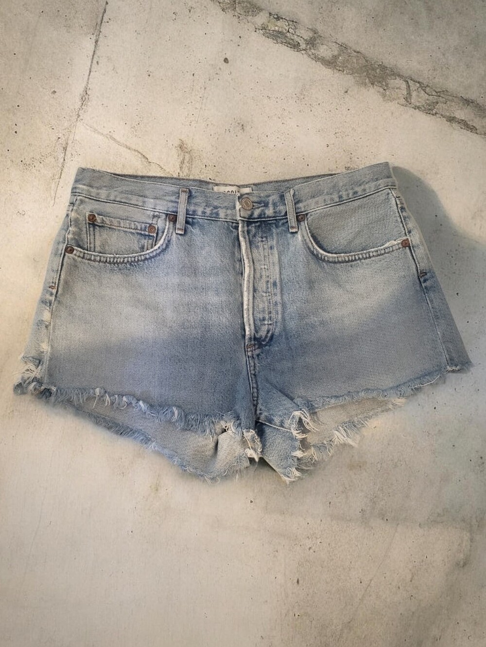 AGOLDE Parker Vintage Cut-Off Denim Shorts